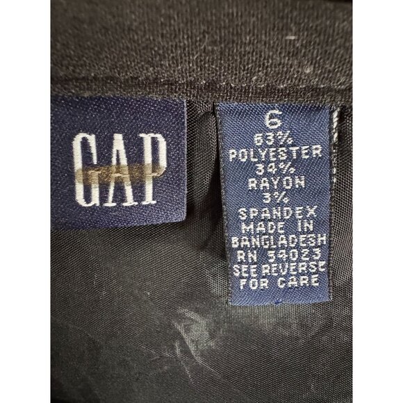 Gap Womens Black Embroidered Hem Midi Skirt Size 6 Polyester Rayon Spandex - Picture 6 of 16